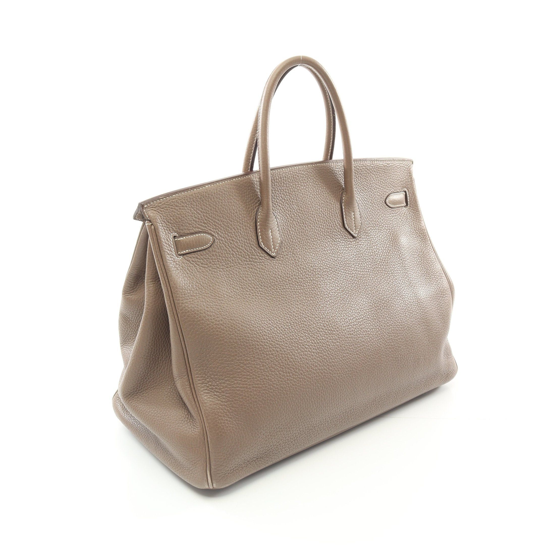 Hermes Hermes Birkin 40 Etoupe Handbag Togo Gray Brown Silver Hardware □J Carved Stamp Size ONE SIZE - 2 Thumbnail