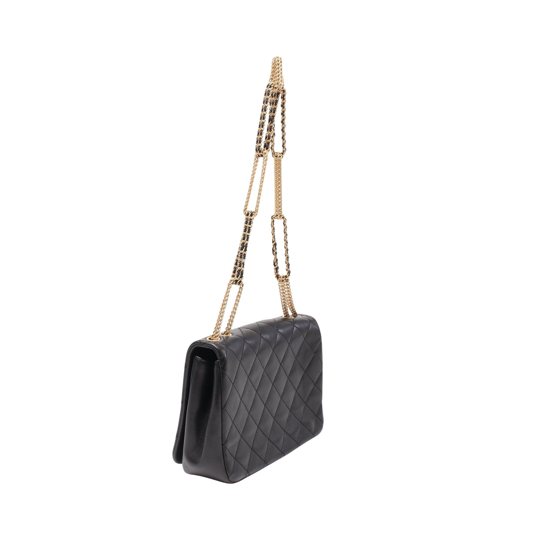 Chanel Chanel Matelasse Chain Shoulder Bag Lambskin Black Gold Hardware Size ONE SIZE - 2 Thumbnail