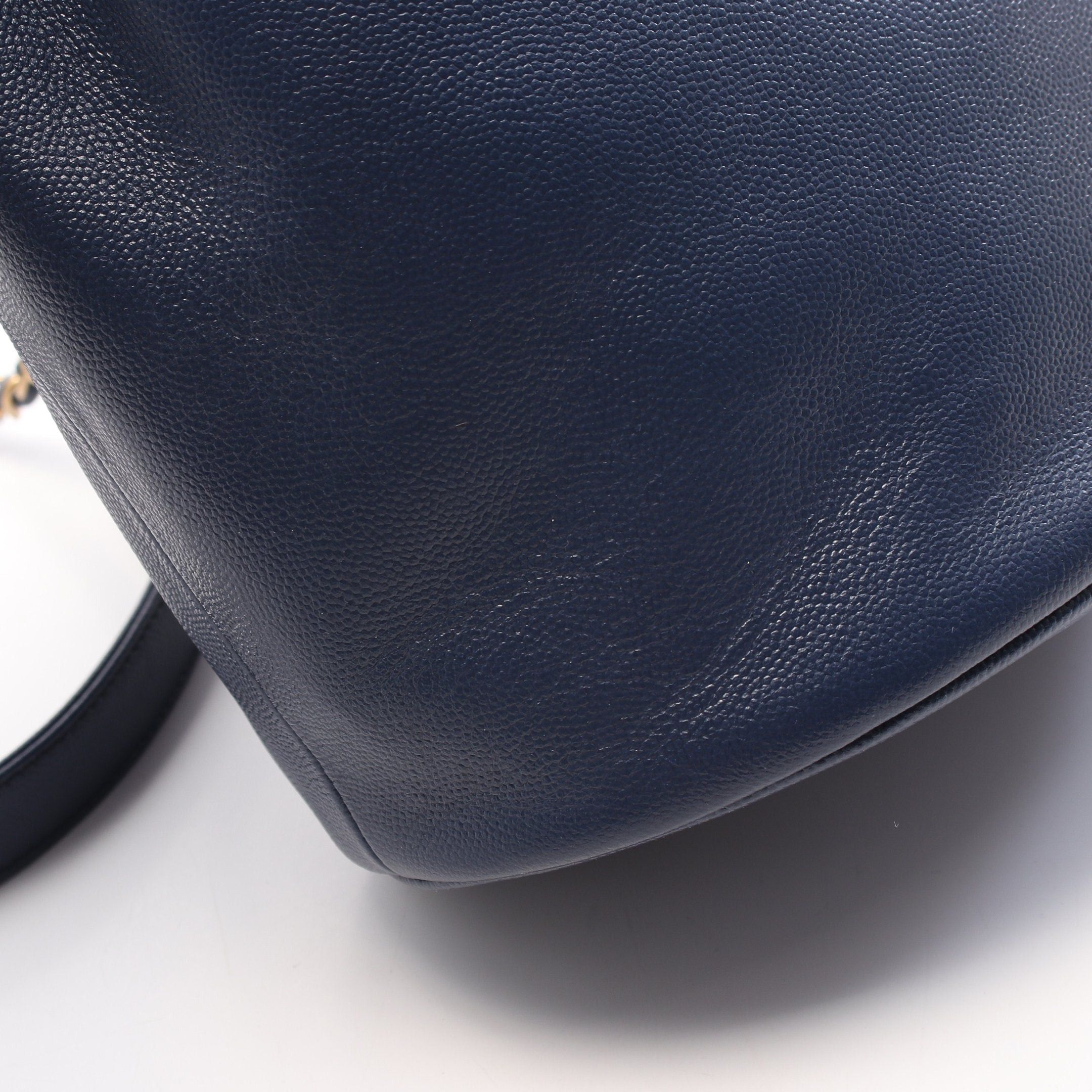 Chanel Chanel Deauville Shoulder Bag Studs Caviar Skin Navy Gold Hardware Purse Size ONE SIZE - 7 Thumbnail