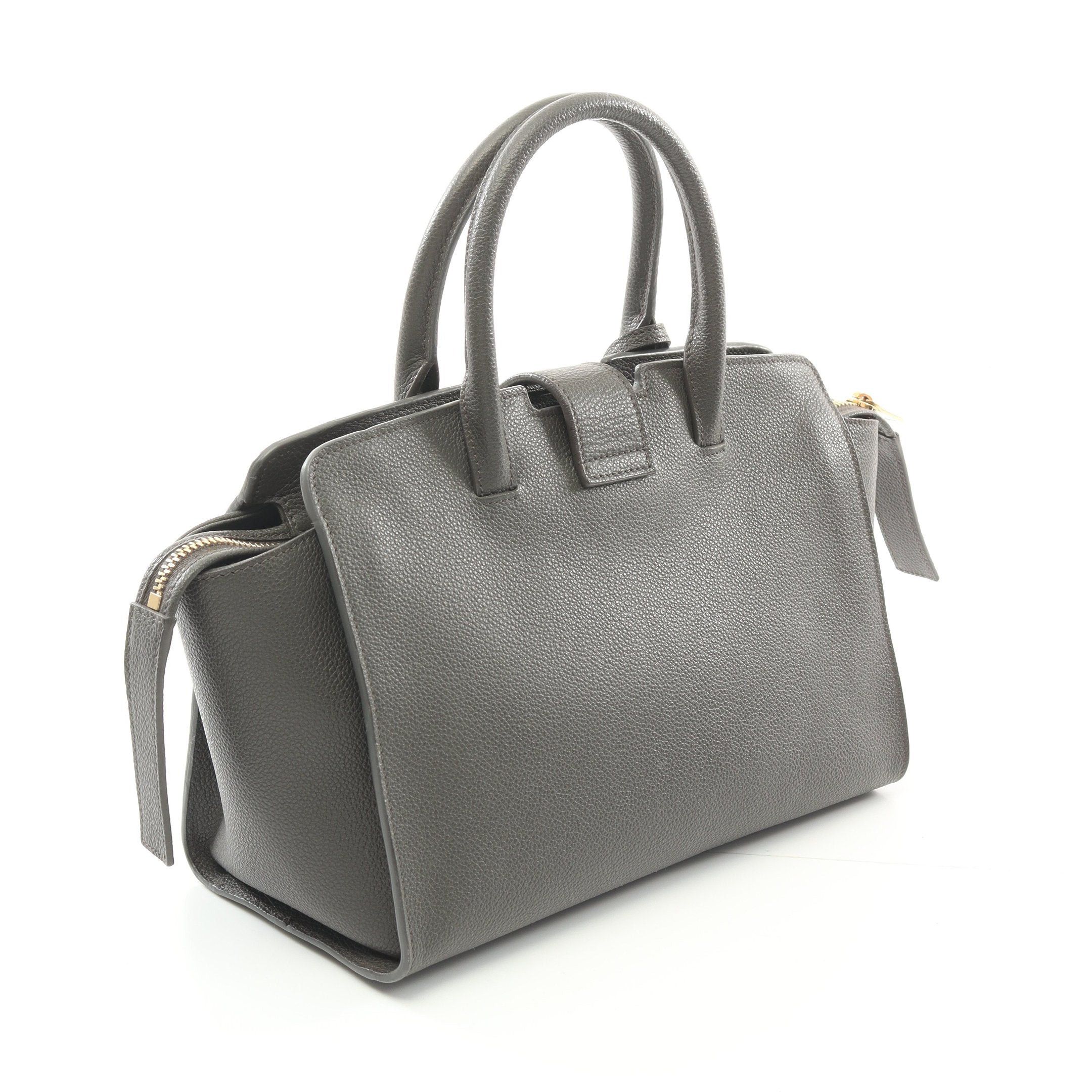 Yves Saint Laurent Yves Saint Laurent Baby Downtown Handbag Leather Gray Size ONE SIZE - 2 Thumbnail