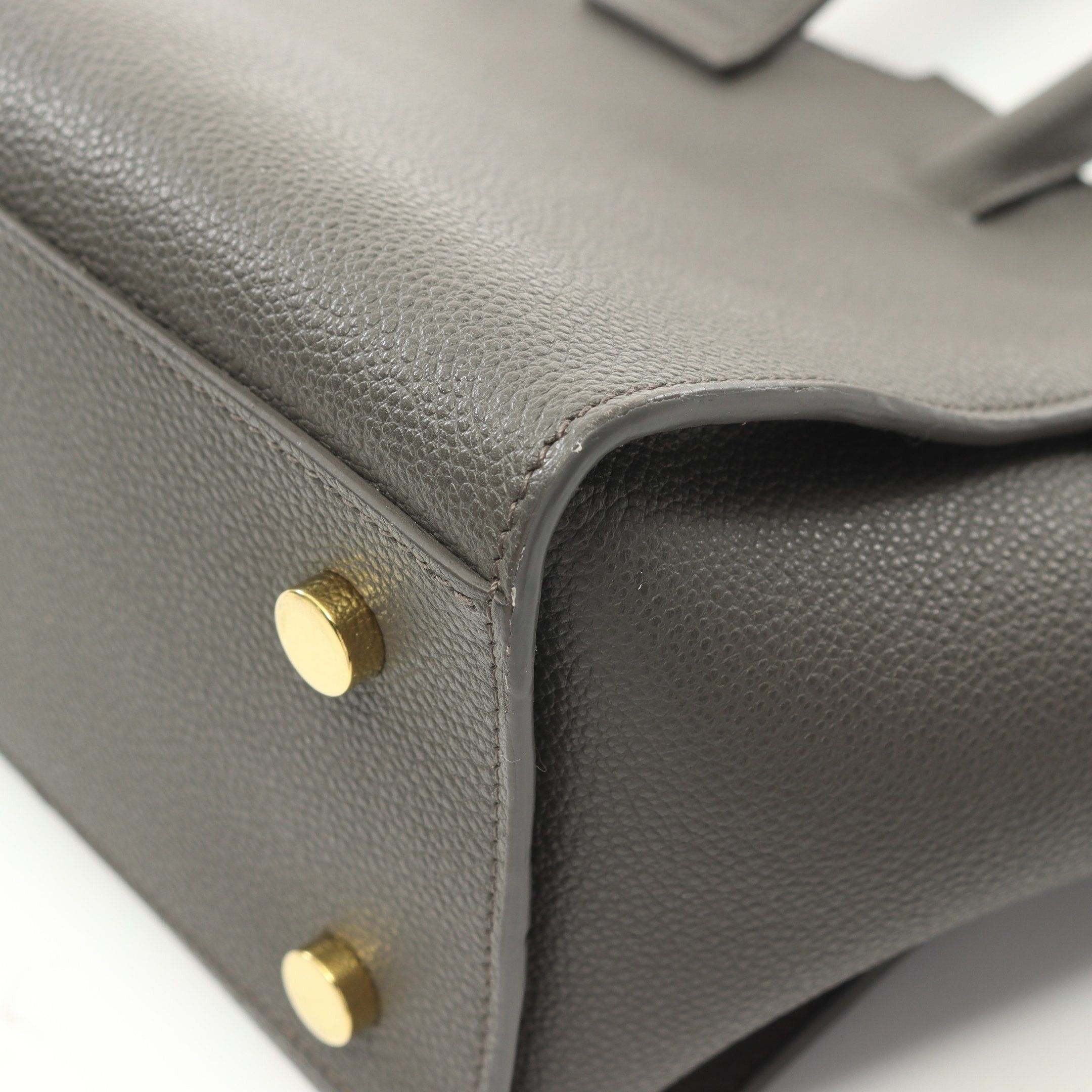 Yves Saint Laurent Yves Saint Laurent Baby Downtown Handbag Leather Gray Size ONE SIZE - 7 Thumbnail