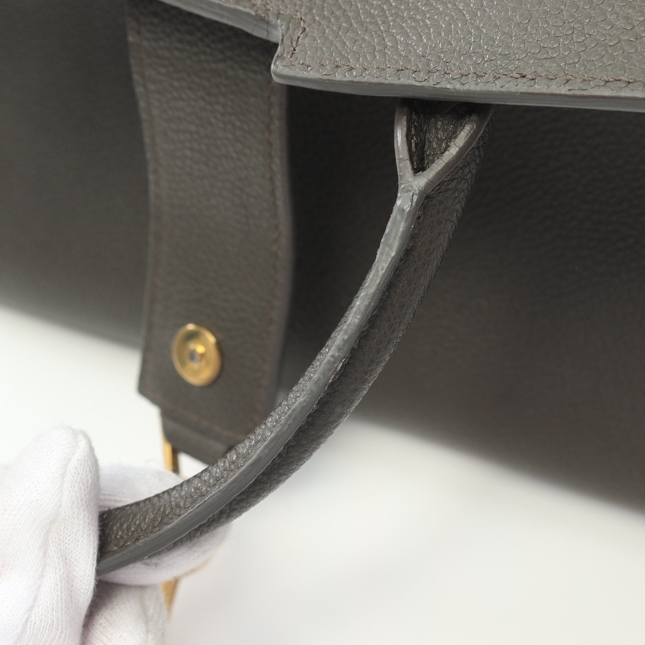 Yves Saint Laurent Yves Saint Laurent Baby Downtown Handbag Leather Gray Size ONE SIZE - 8 Thumbnail