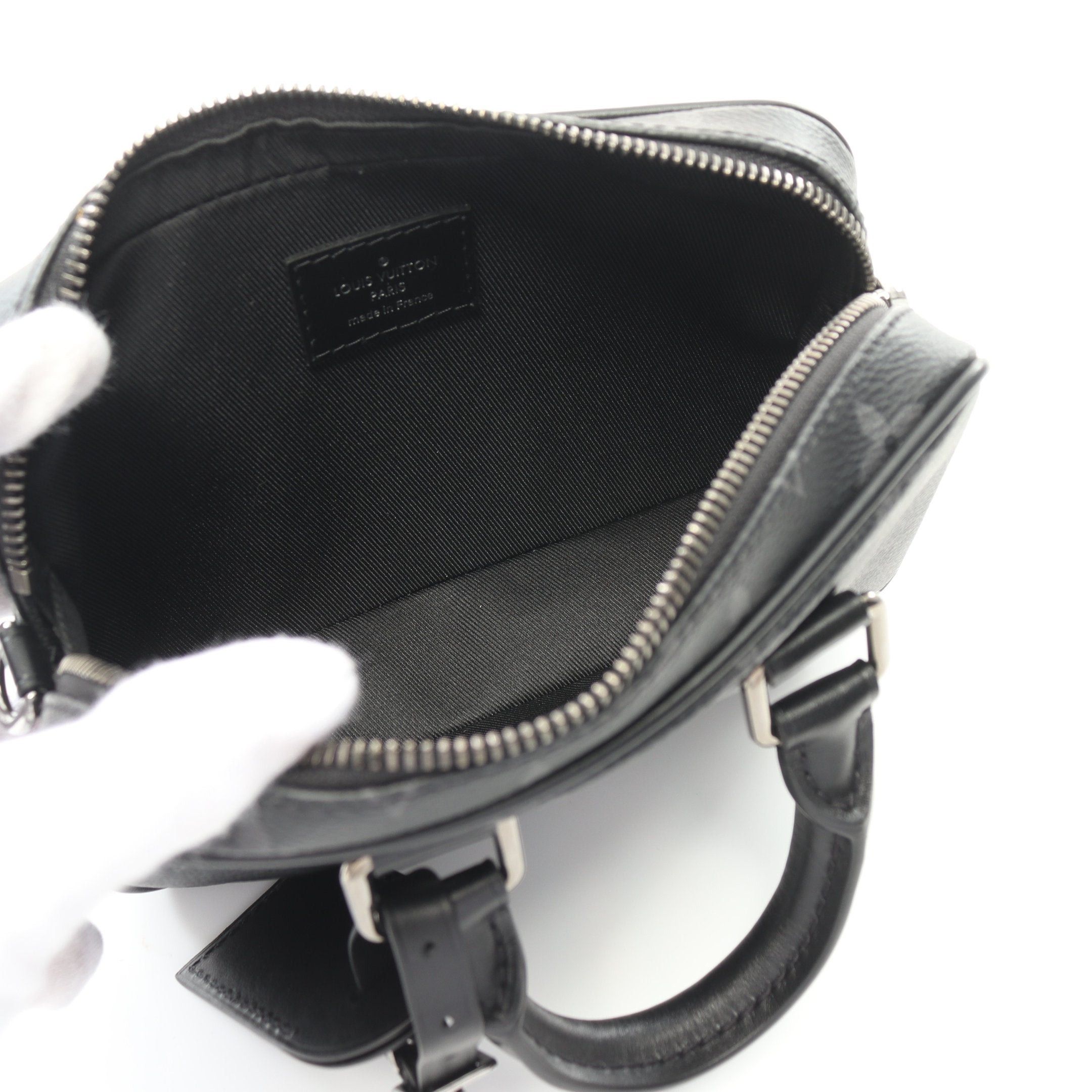 Louis Vuitton Louis Vuitton Nano Pdv Monogram Eclipse Handbag Leather Black Size ONE SIZE - 3 Thumbnail