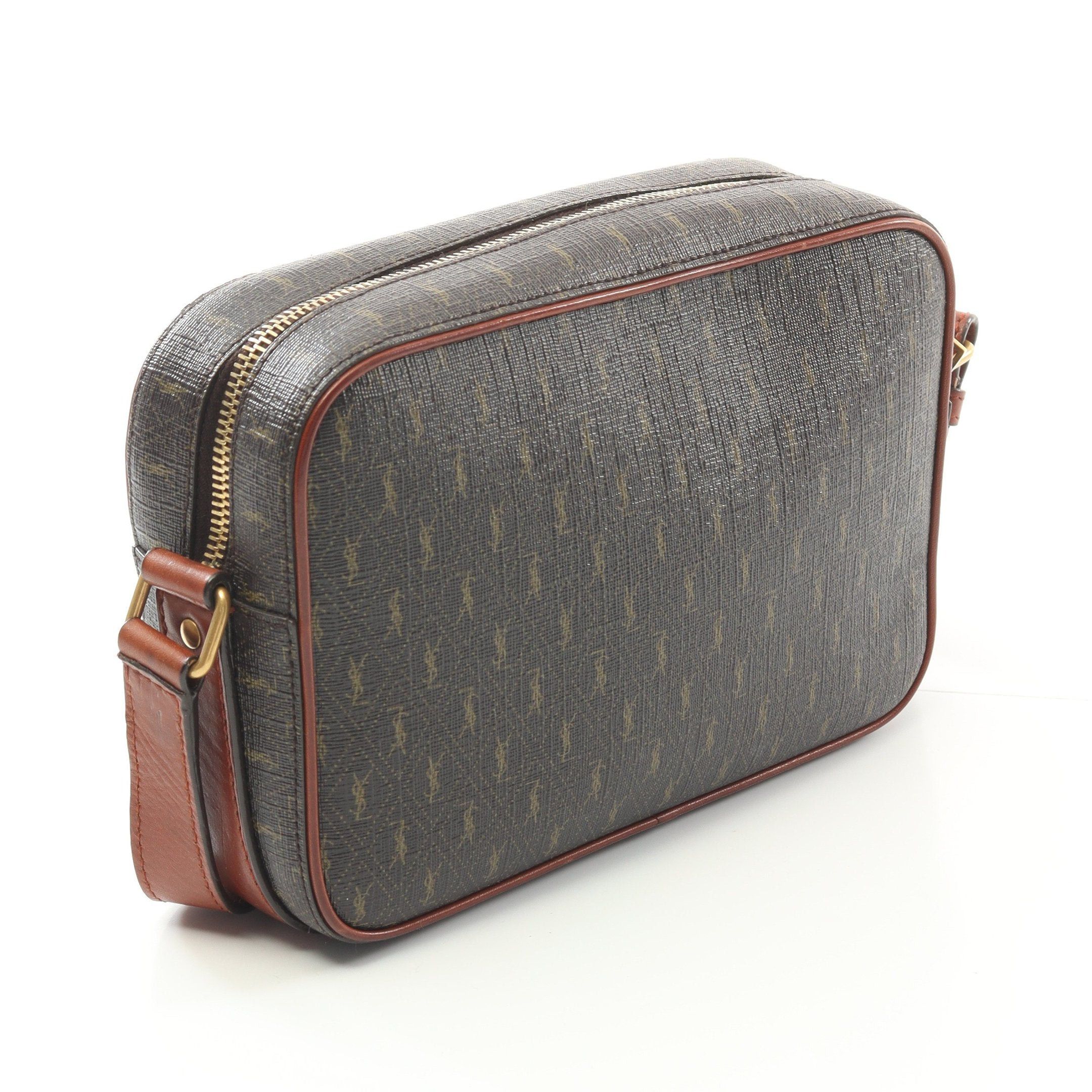 Yves Saint Laurent Yves Saint Laurent Monogram Camera Bag Shoulder Leather Dark Brown Size ONE SIZE - 2 Thumbnail