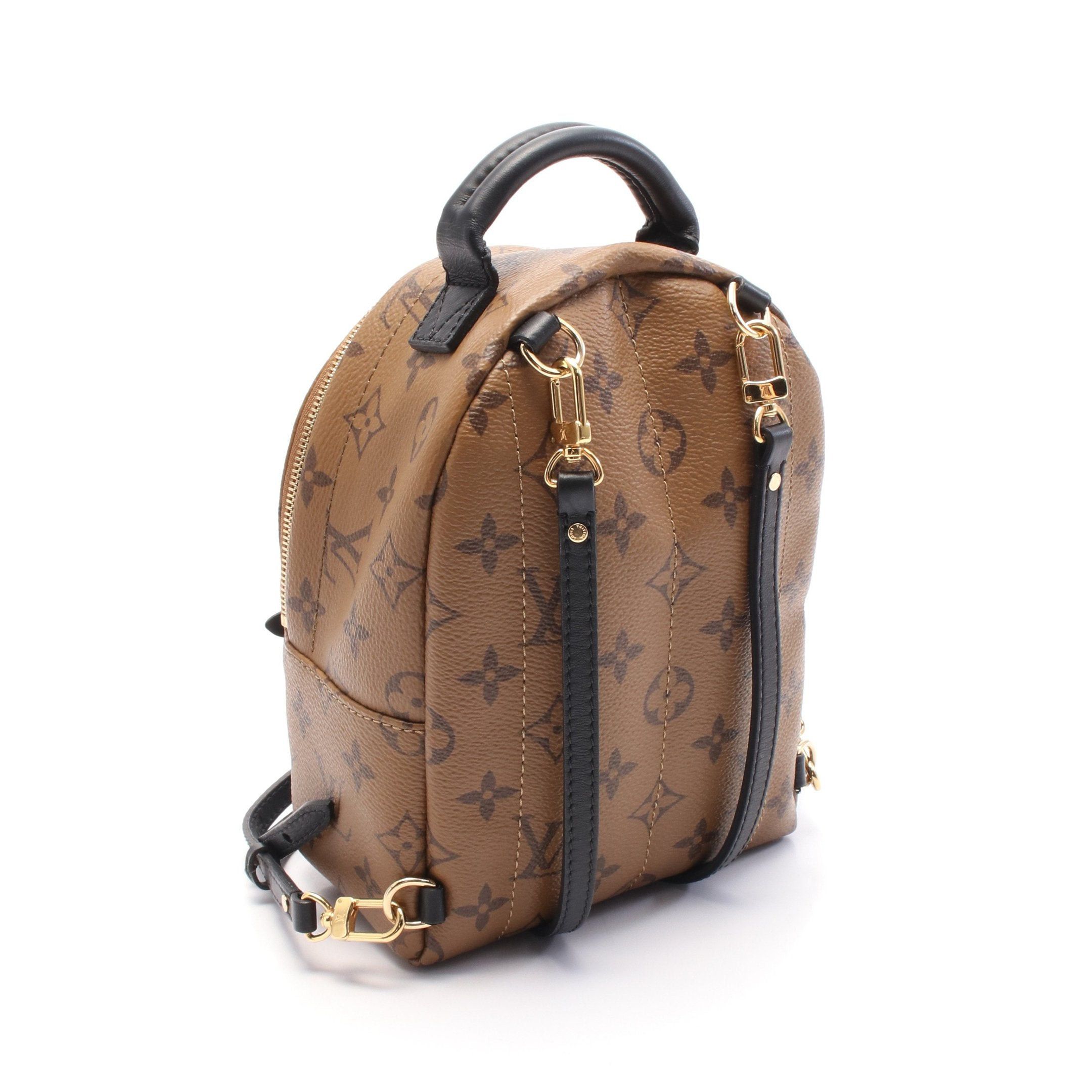 Louis Vuitton Louis Vuitton Palm Springs Backpack Mini Monogram Reverse Rucksack Leather Light Brown Dark Size ONE SIZE - 2 Thumbnail