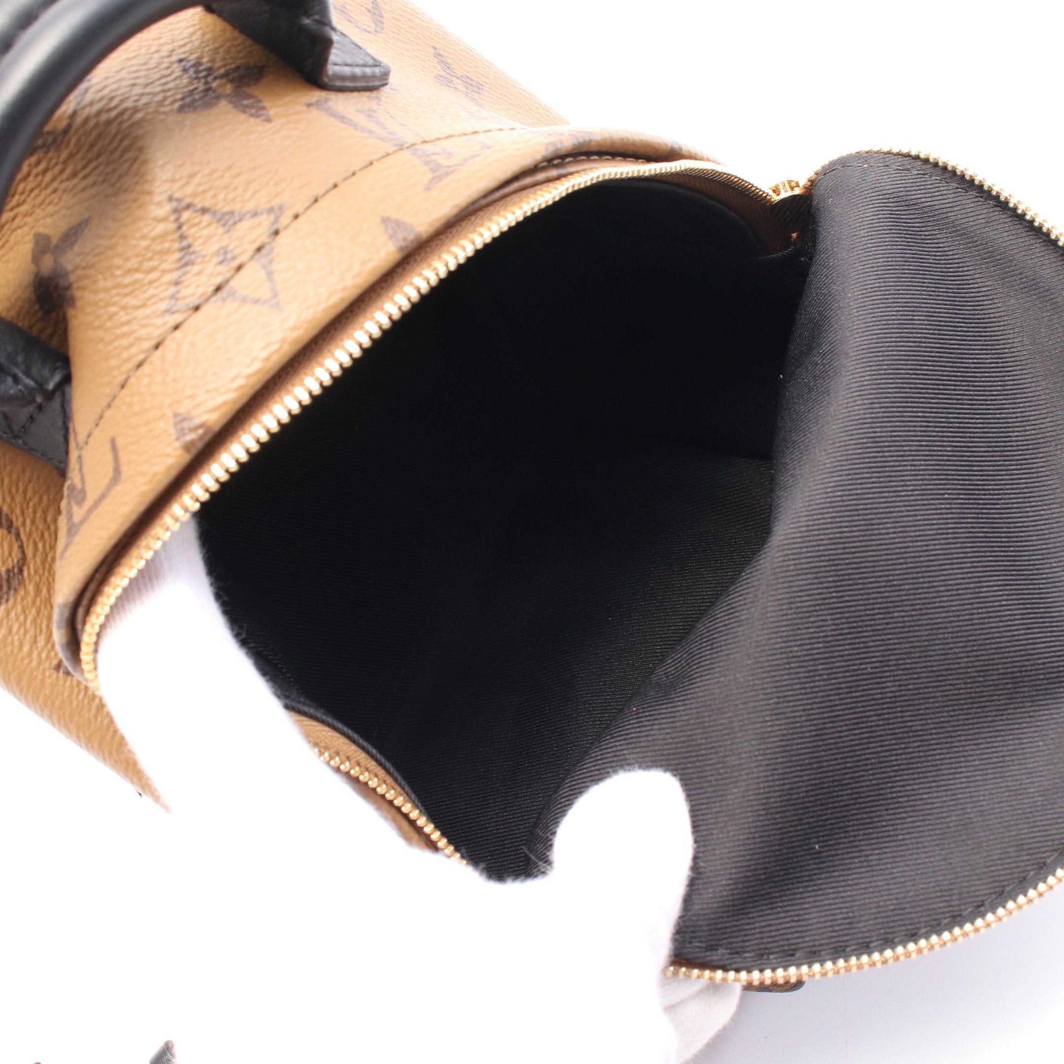 Louis Vuitton Louis Vuitton Palm Springs Backpack Mini Monogram Reverse Rucksack Leather Light Brown Dark Size ONE SIZE - 3 Thumbnail