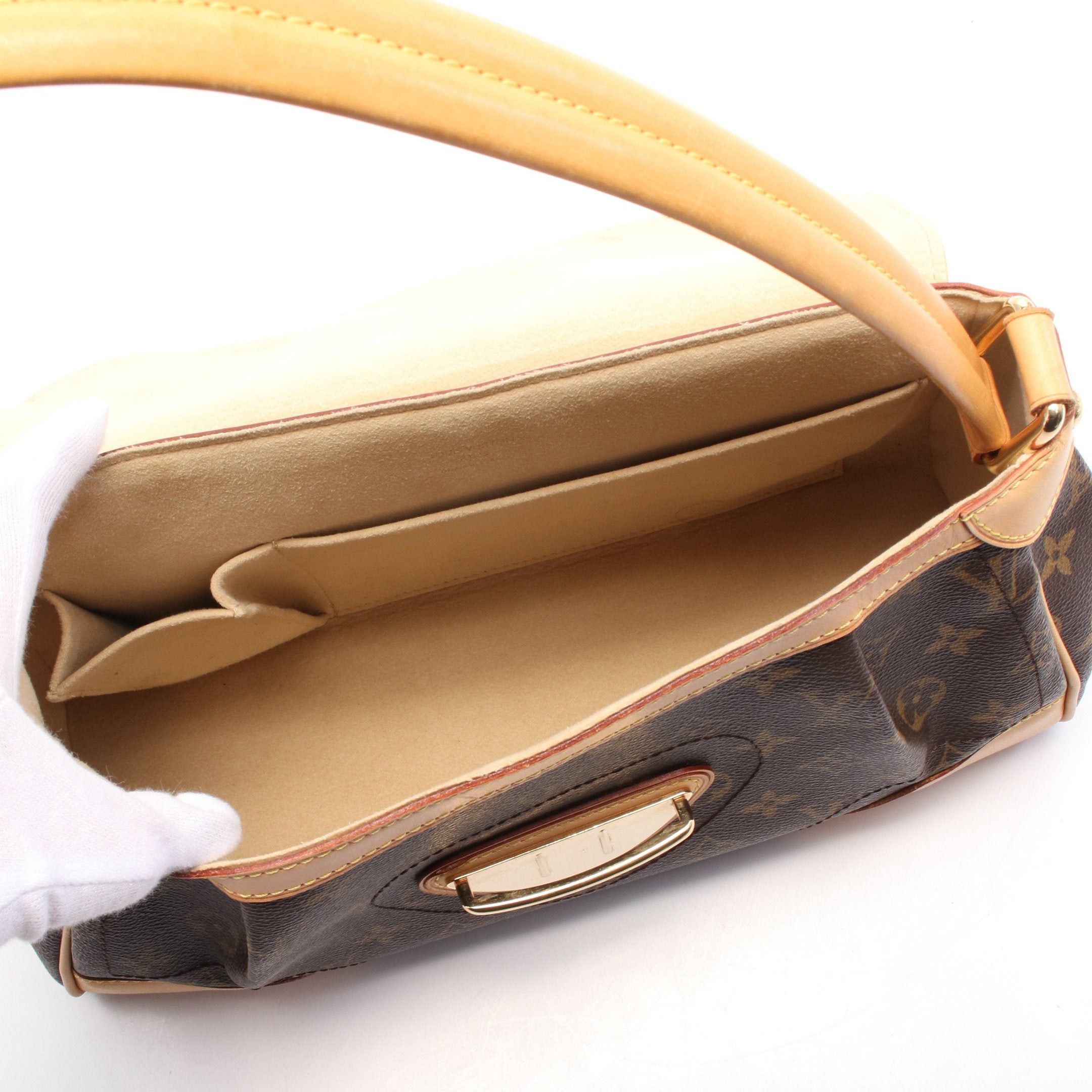 Louis Vuitton Louis Vuitton Beverly Mm Monogram Shoulder Bag Leather Brown Size ONE SIZE - 3 Thumbnail