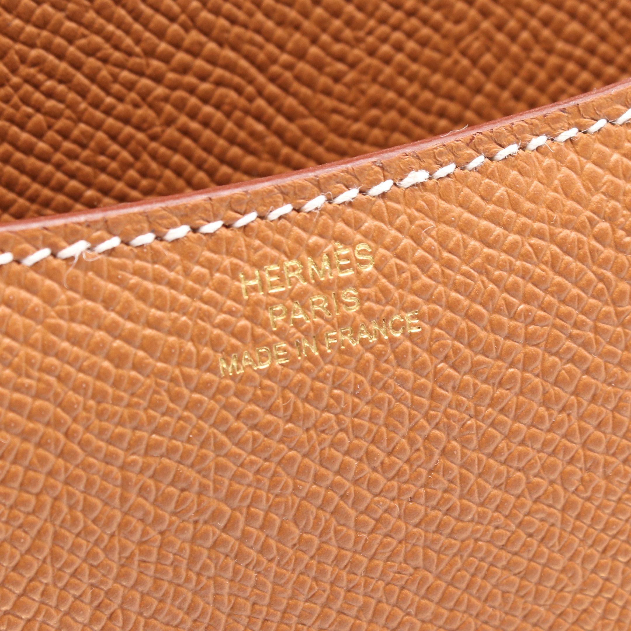 Hermes Hermes Constance 3 Mini Gold Shoulder Bag Veau Epsom Brown Hardware Double Engraved Size ONE SIZE - 4 Thumbnail