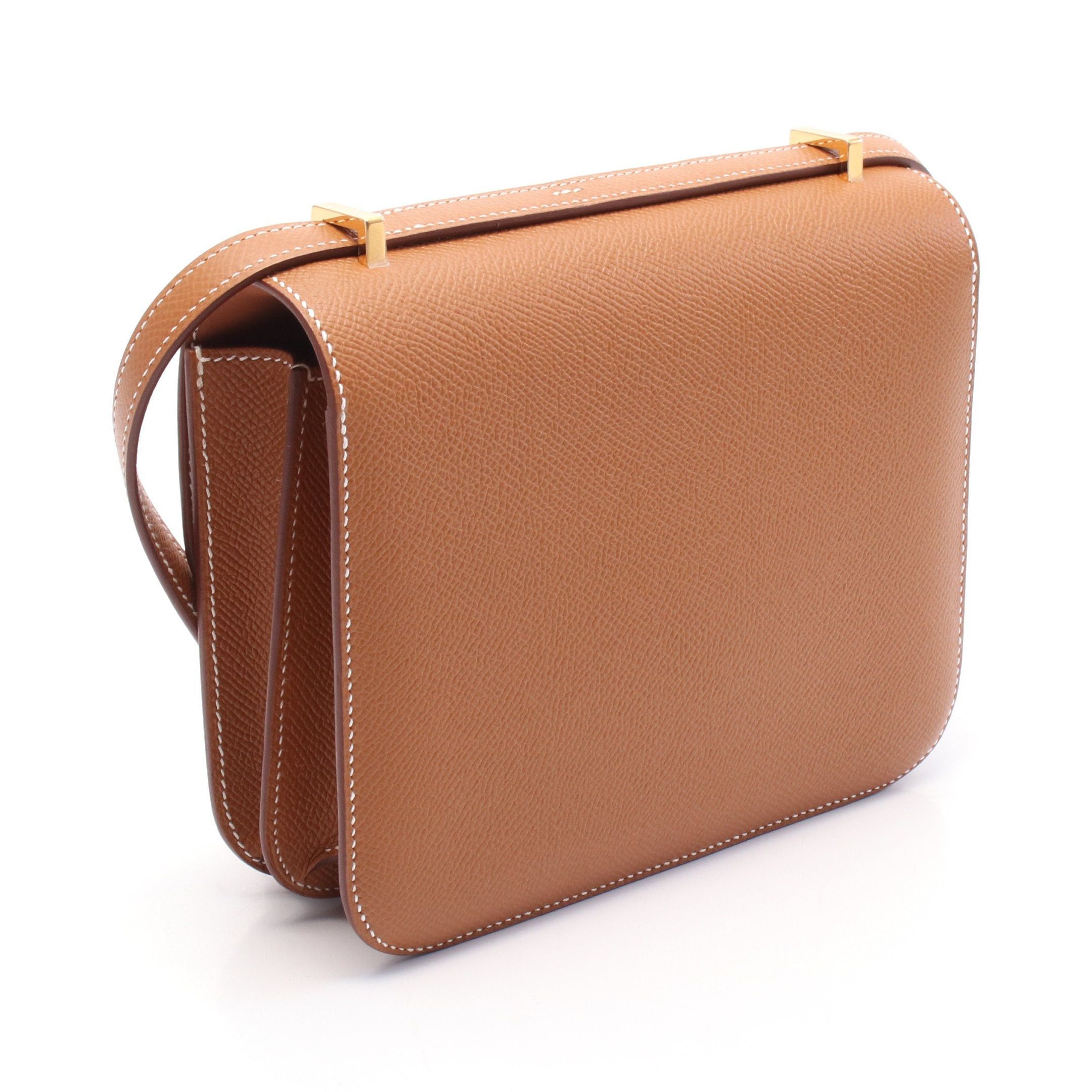 Hermes Hermes Constance 3 Mini Gold Shoulder Bag Veau Epsom Brown Hardware Double Engraved Size ONE SIZE - 2 Thumbnail
