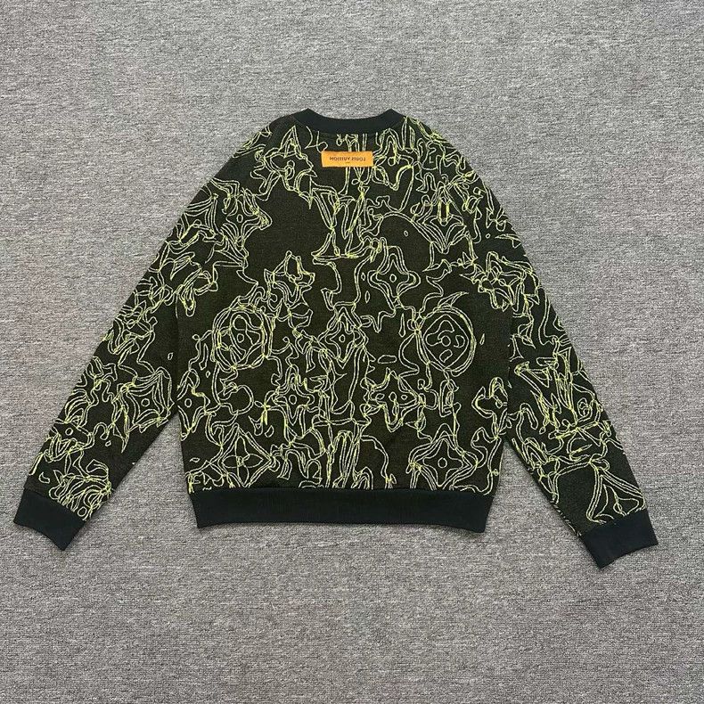 Louis Vuitton Louis Vuitton Green Embroidered Round Neck Sweater Size US L / EU 52-54 / 3 - 2 Thumbnail