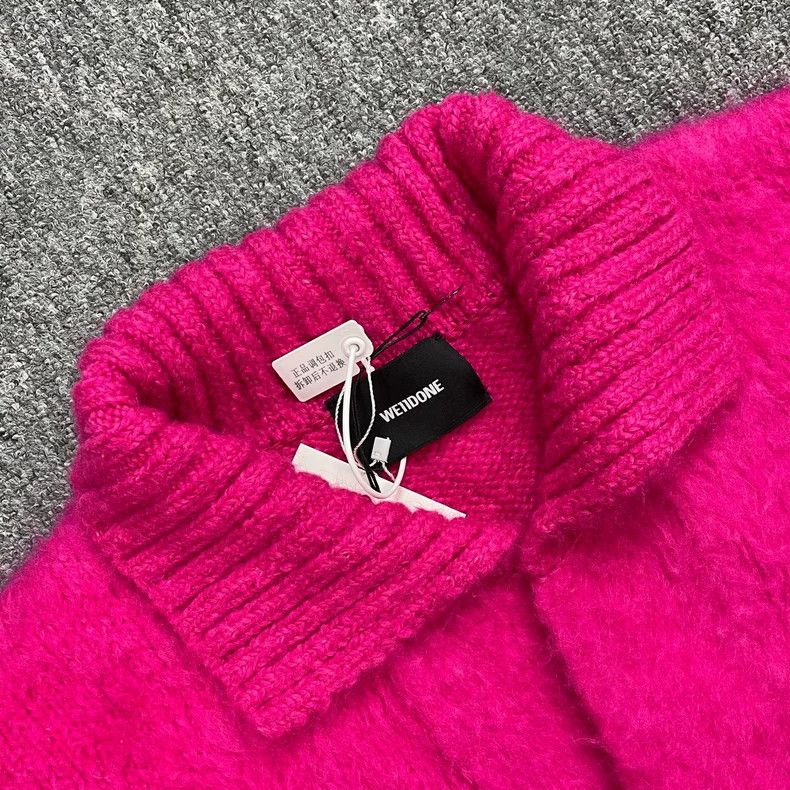 WE11DONE WE11DONE Pink Wool Cardigan Size M Size US M / EU 48-50 / 2 - 4 Thumbnail