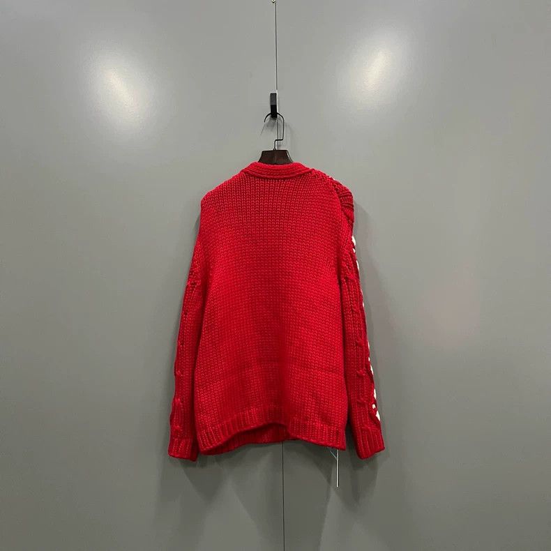 Prada Miu Miu Red Wool Cardigan with Buttons Size US M / EU 48-50 / 2 - 2 Thumbnail