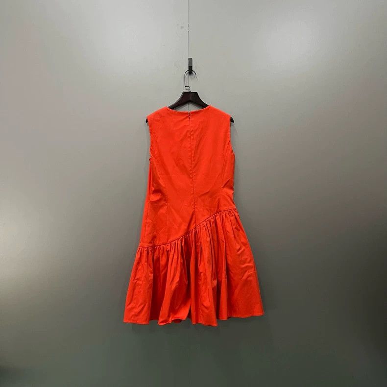 Dior Dior Irregular Orange Dress Size 40 Size US 40 / EU 56 - 2 Thumbnail