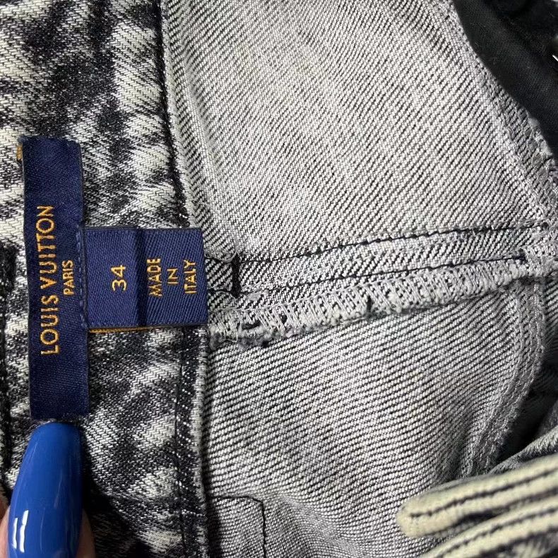 Louis Vuitton Gray Straight-Leg Denim Pants