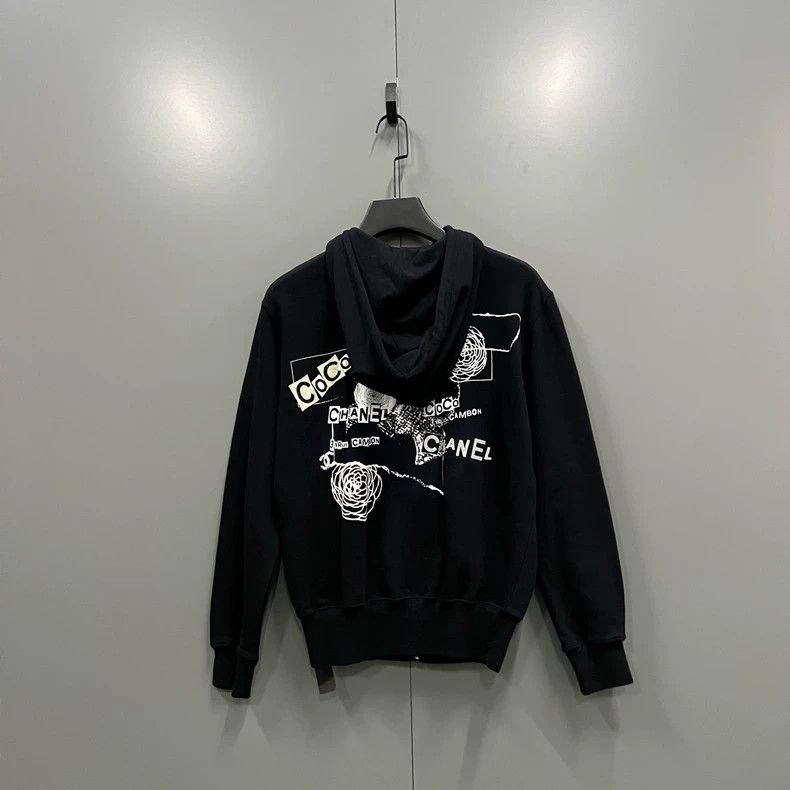 Chanel CHANEL Sequin Embroidered Zipper Hoodie Sweatshirt Size US XS / EU 42 / 0 - 2 Thumbnail