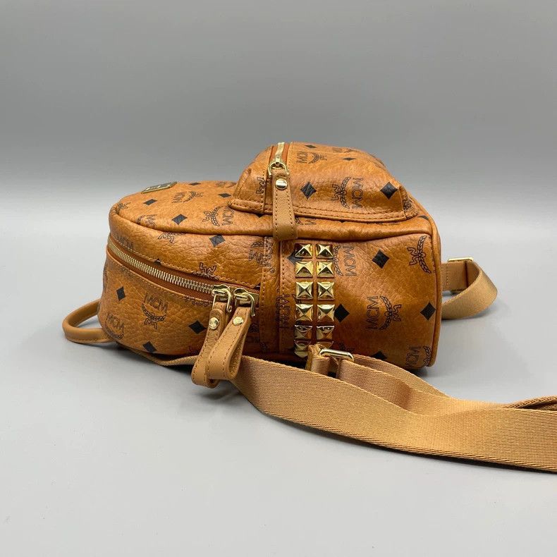 MCM MCM Classic Cognac Mini Backpack 2775 Size ONE SIZE - 4 Thumbnail