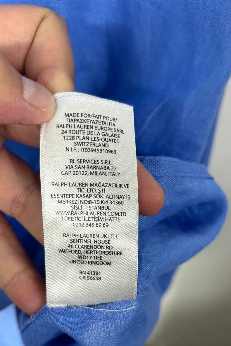 Ralph Lauren Ralph Lauren Blue Linen Long Sleeve Shirt Size US L / EU 52-54 / 3 - 6 Thumbnail