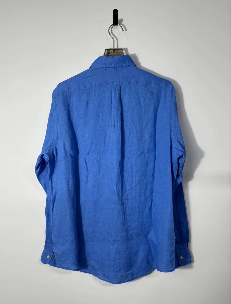 Ralph Lauren Ralph Lauren Blue Linen Long Sleeve Shirt Size US L / EU 52-54 / 3 - 2 Thumbnail