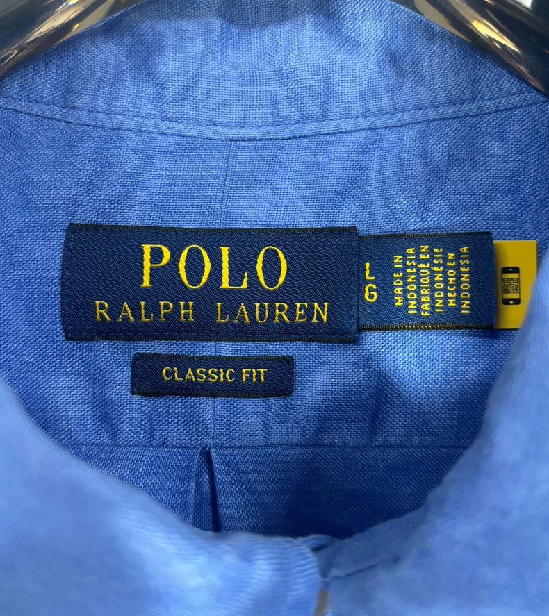 Ralph Lauren Ralph Lauren Blue Linen Long Sleeve Shirt Size US L / EU 52-54 / 3 - 5 Thumbnail