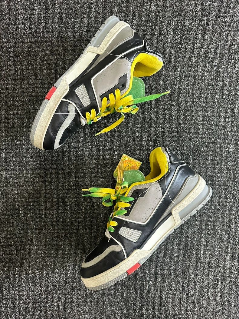 Louis Vuitton Lv Trainer Black with Colorful Laces Size US 8.5 / EU 41-42 - 3 Thumbnail