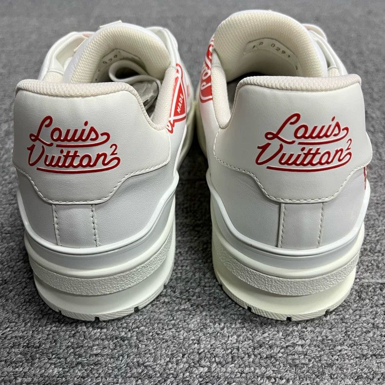 Louis Vuitton Louis Vuitton White Red Fashion Low-Top Sneakers Size US 8 / EU 41 - 2 Thumbnail