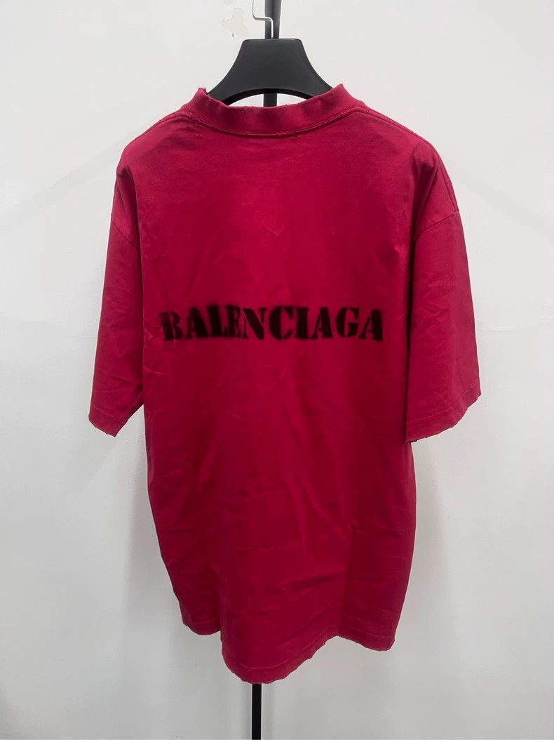 Balenciaga Balenciaga Red Short Sleeve T-Shirt Size US XS / EU 42 / 0 - 2 Thumbnail