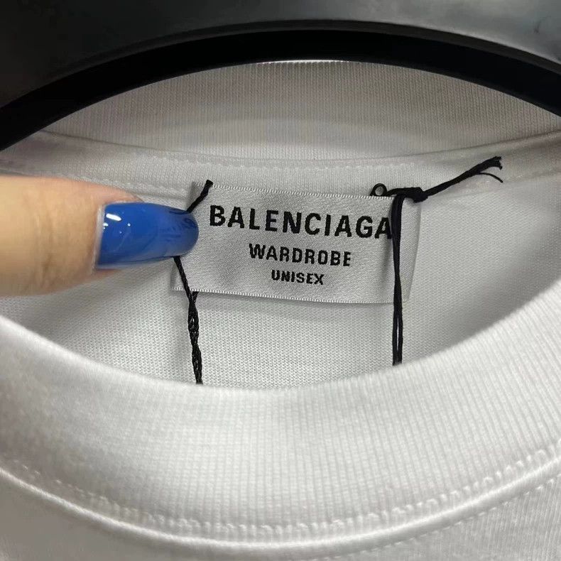 Balenciaga Balenciaga White Logo Print Short Sleeve Tee Size US XS / EU 42 / 0 - 3 Thumbnail