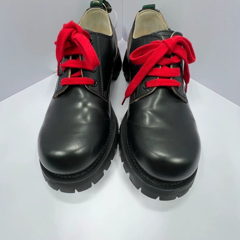 Gucci Gucci Striped Derby Shoes with Red Laces Size US 7 / EU 40 - 4 Thumbnail