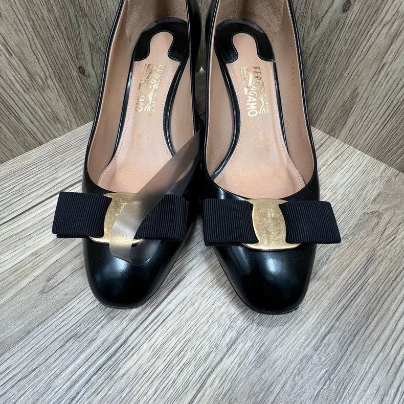 Gucci Ferragamo Black High Heels Size 36.5 Size US 6.5 / EU 39-40 - 4 Thumbnail