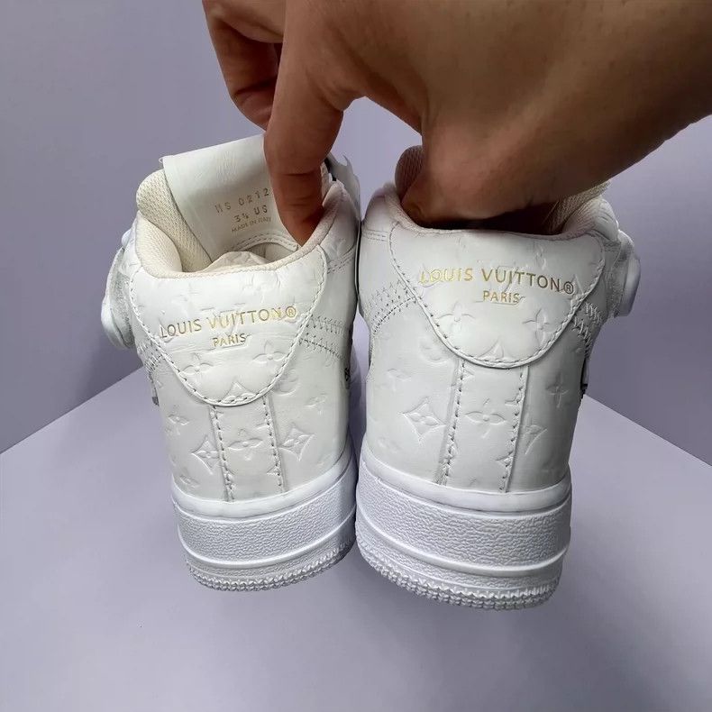 Louis Vuitton Louis Vuitton Nike AF1 White Sneakers Size 37.5 Size US 5.5 / EU 38 - 3 Thumbnail