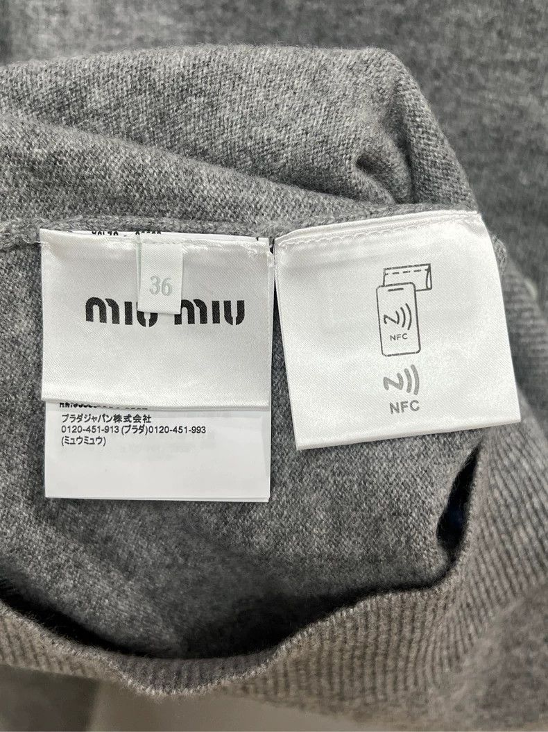 Prada Miu Miu Gray Cashmere Polo Cardigan Size US S / EU 44-46 / 1 - 4 Thumbnail