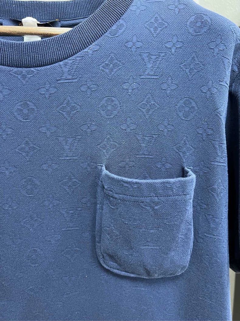 Louis Vuitton Louis Vuitton Blue Pocket Short Sleeve T-shirt Size US XL / EU 56 / 4 - 3 Thumbnail