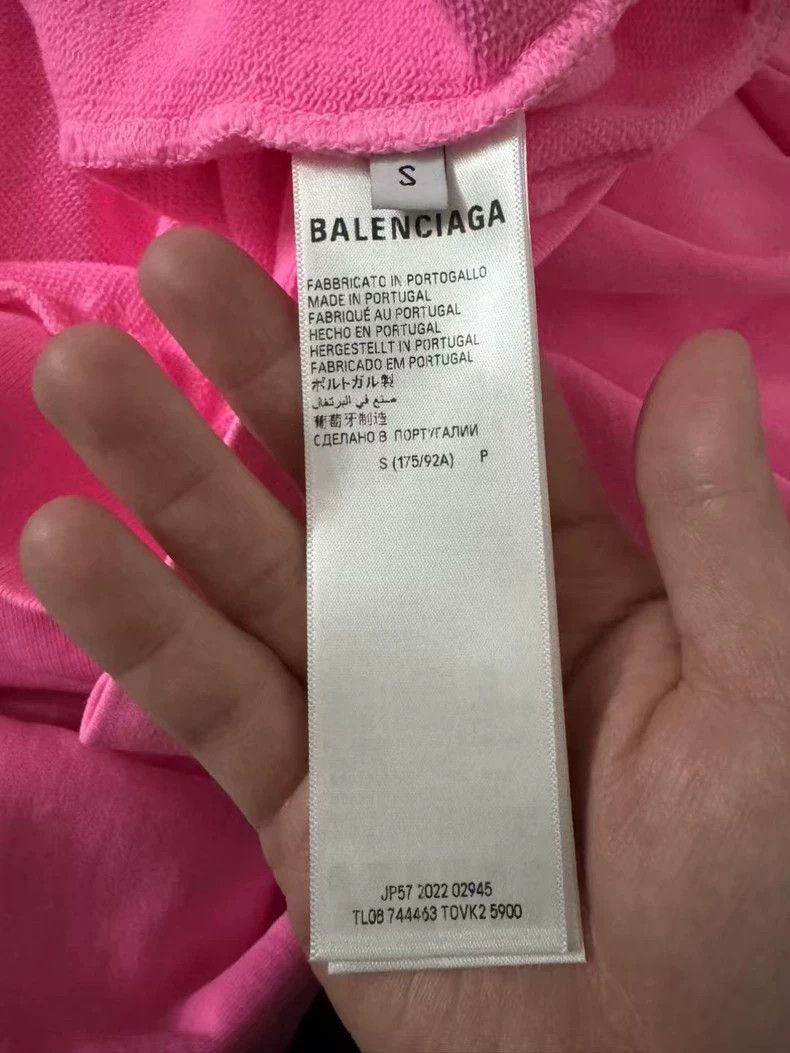 Balenciaga Balenciaga Pink Scissor Letter Hoodie Size US S / EU 44-46 / 1 - 4 Thumbnail