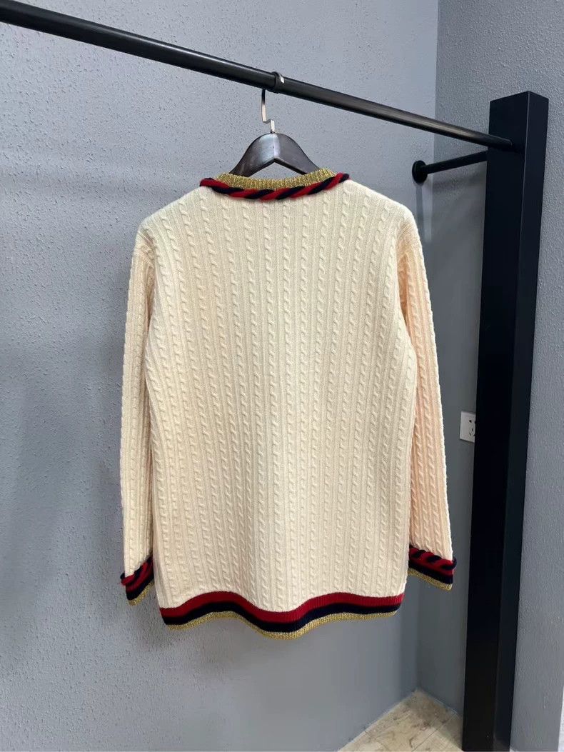 Gucci Gucci Cable Knit Long Cardigan in Cream Size US M / EU 48-50 / 2 - 2 Thumbnail