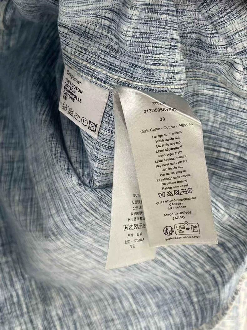 Dior Dior Blue Denim Shirt with Logo Print Size US M / EU 48-50 / 2 - 7 Thumbnail