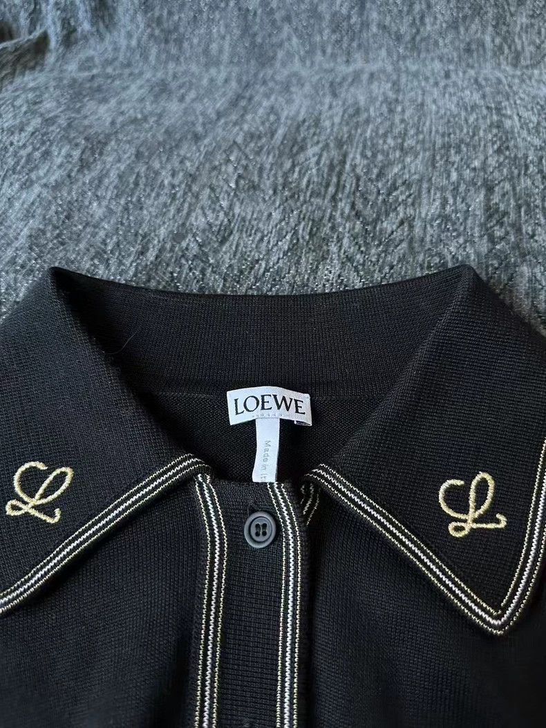 Loewe Loewe Black Embroidered Knitwear Long Sleeve Shirt Size US S / EU 44-46 / 1 - 3 Thumbnail