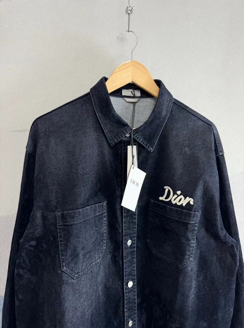 Dior Dior Dark Blue Denim Work Shirt Jacket Size US L / EU 52-54 / 3 - 2 Thumbnail