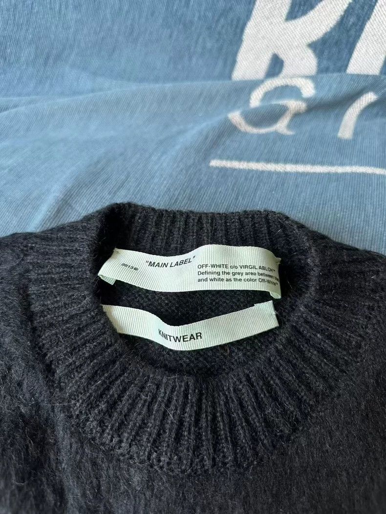 Off-White Off White Long Sleeve Mohair Sweater Size US L / EU 52-54 / 3 - 3 Thumbnail
