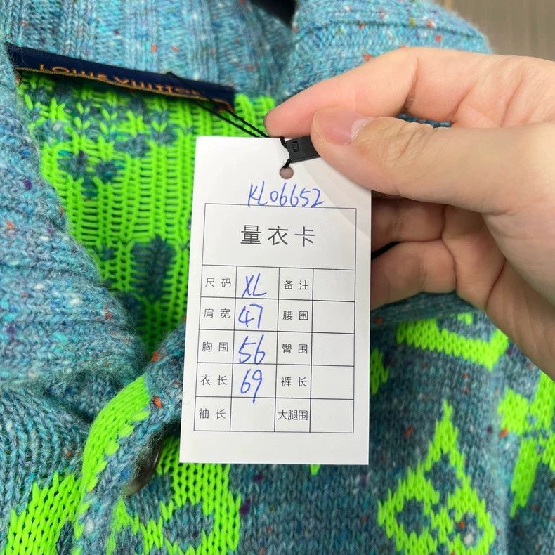 Louis Vuitton Louis Vuitton Green Monogram Knit Cardigan Size US XL / EU 56 / 4 - 7 Thumbnail