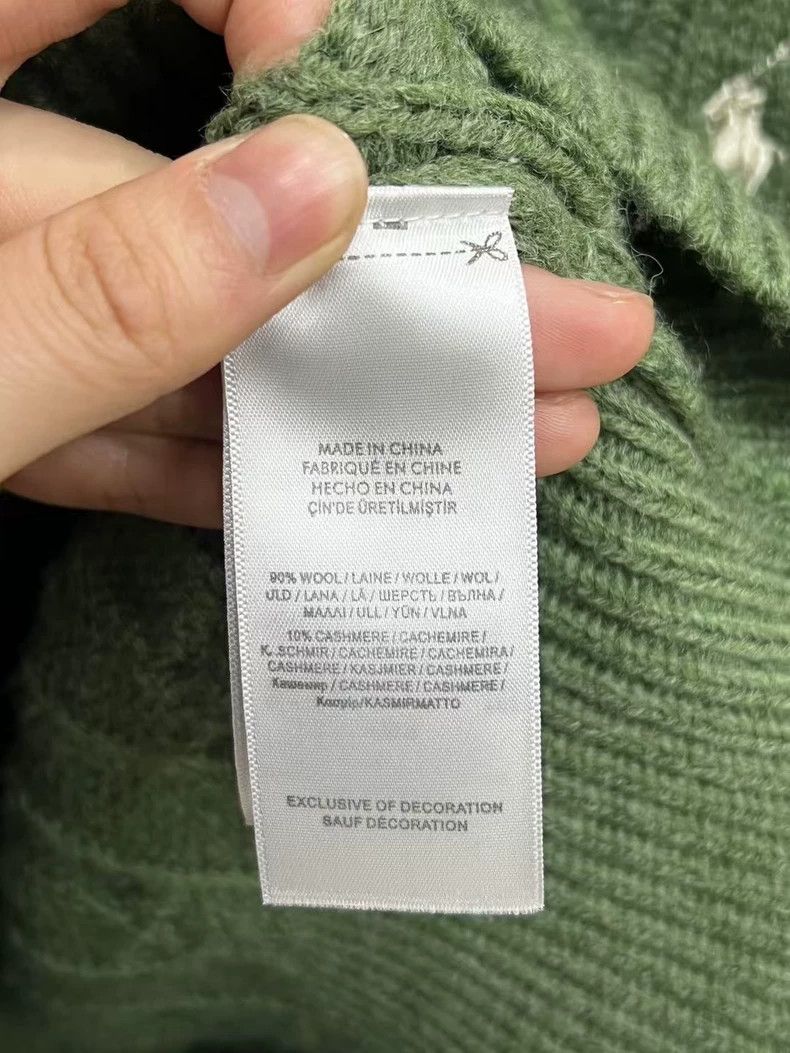 Ralph Lauren Ralph Lauren Green Cable Knit Cardigan Size US L / EU 52-54 / 3 - 3 Thumbnail