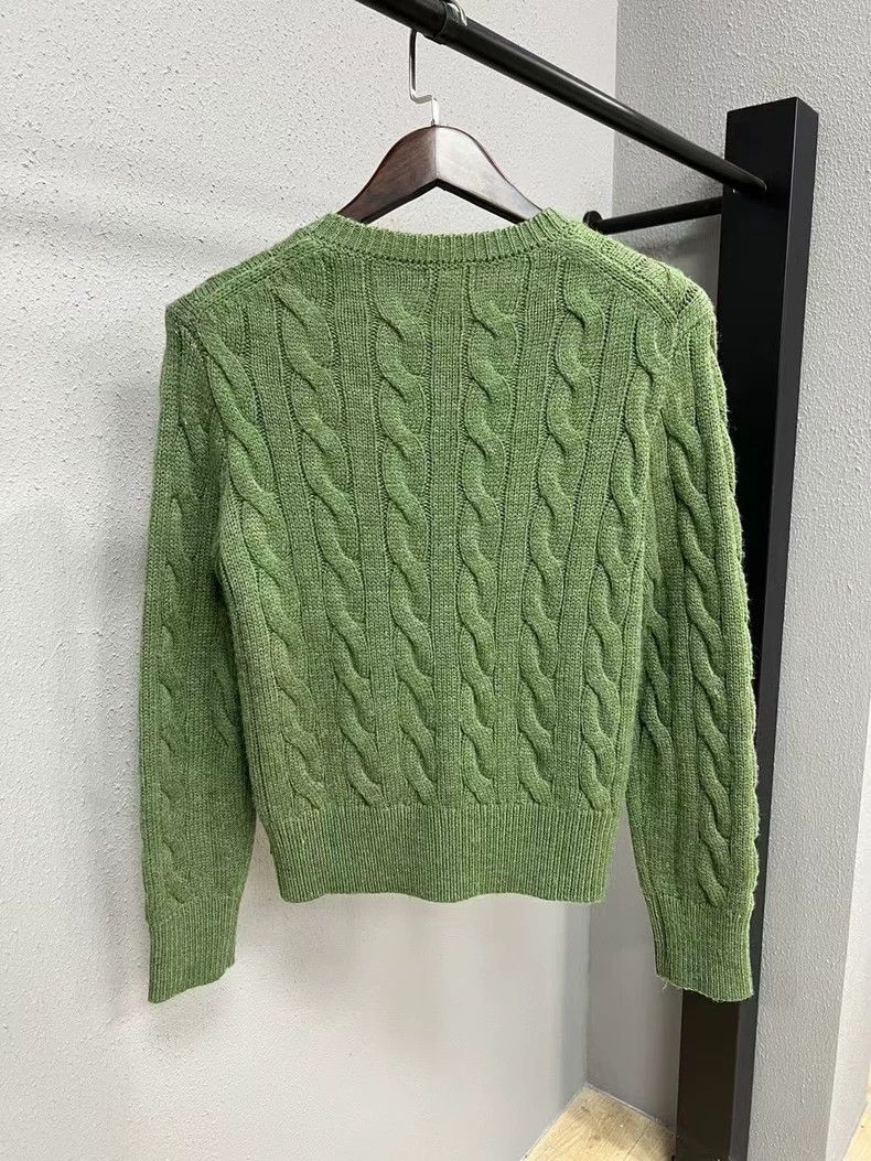 Ralph Lauren Ralph Lauren Green Cable Knit Cardigan Size US L / EU 52-54 / 3 - 2 Thumbnail