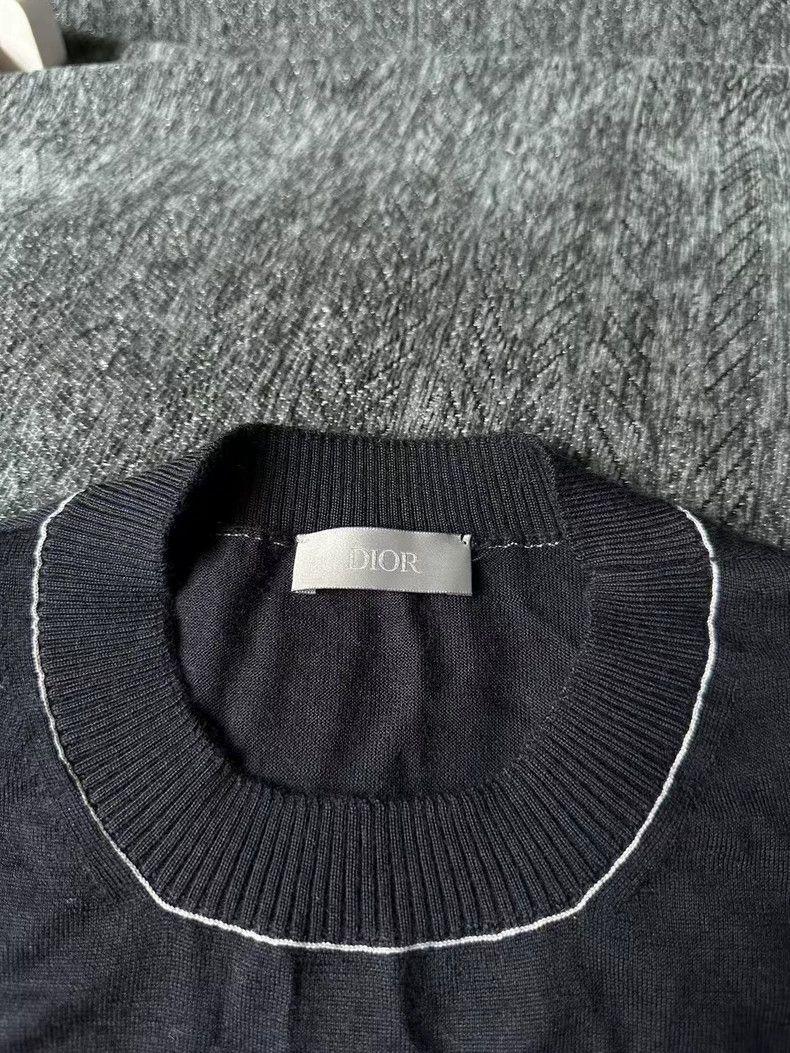 Dior Dior Geometric Wool Short Sleeve Knit Shirt Size US L / EU 52-54 / 3 - 2 Thumbnail