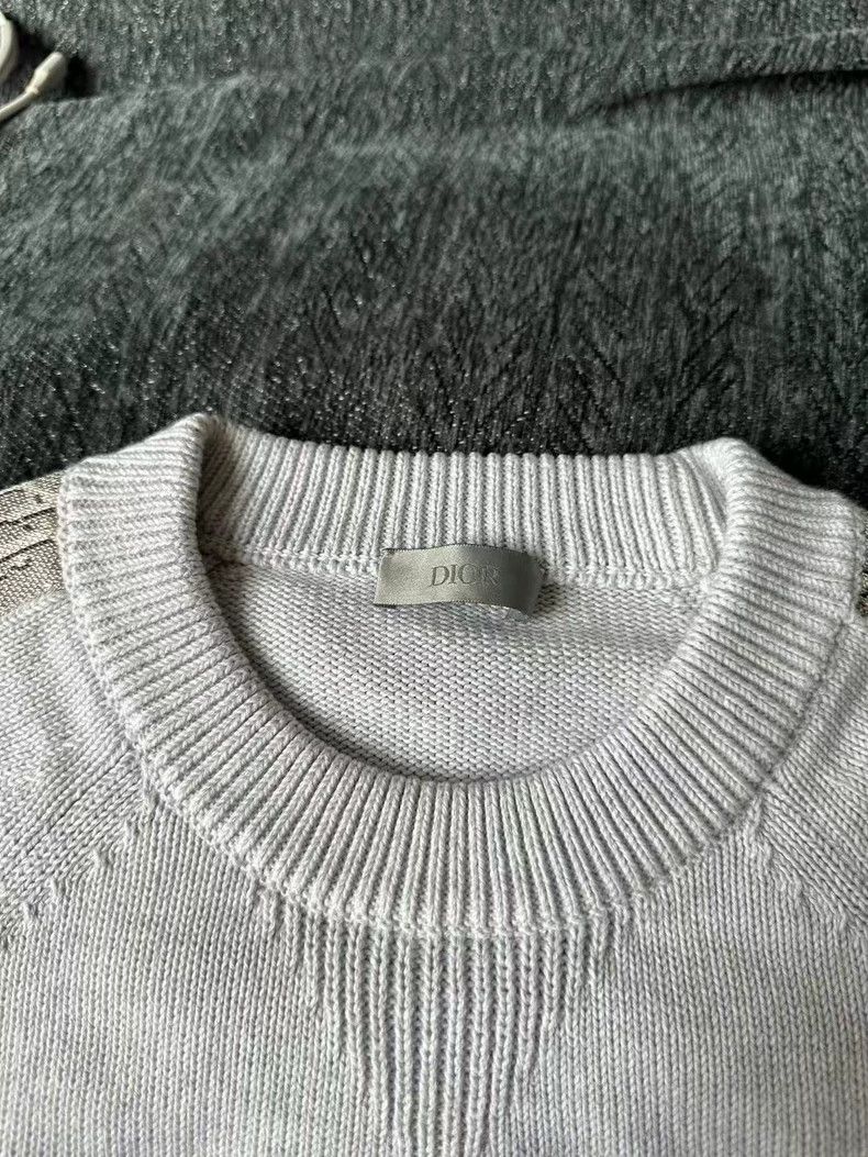 Dior Gray Side Logo Sweater by Dior Size US XS / EU 42 / 0 - 3 Thumbnail