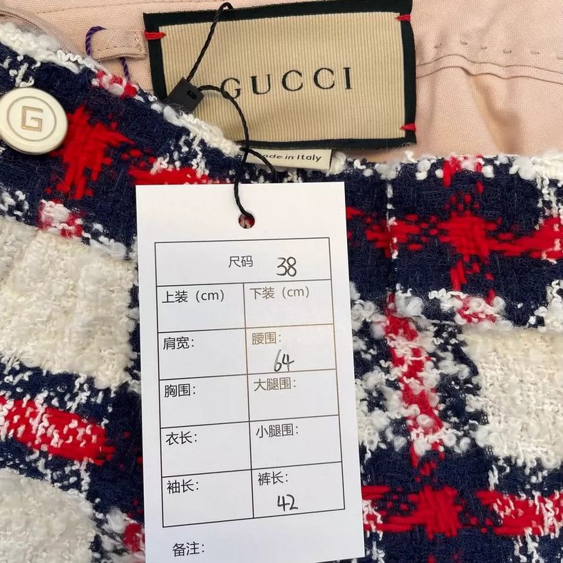 Gucci Gucci Red and White Checkered Shorts Size US 38 / EU 54 - 2 Thumbnail