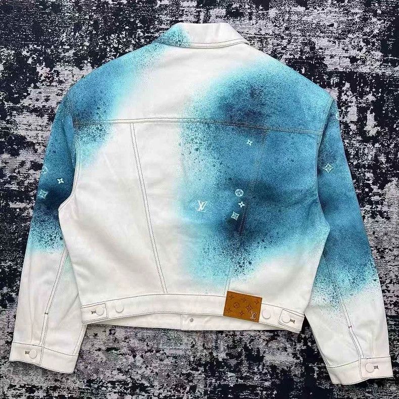 Louis Vuitton Louis Vuitton Starry Paint Splash Denim Jacket Size US L / EU 52-54 / 3 - 2 Thumbnail