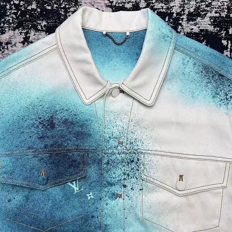 Louis Vuitton Louis Vuitton Starry Paint Splash Denim Jacket Size US L / EU 52-54 / 3 - 3 Thumbnail