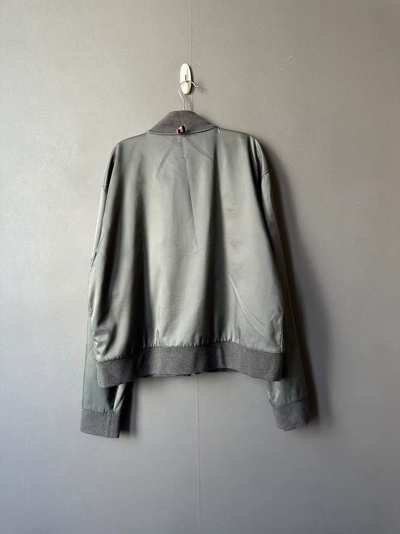 Thom Browne Dark Grey Bomber Jacket