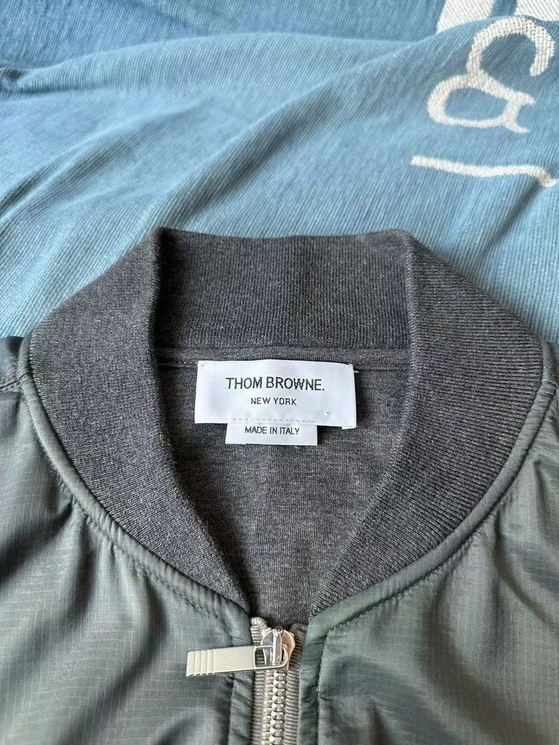 Thom Browne Dark Grey Bomber Jacket