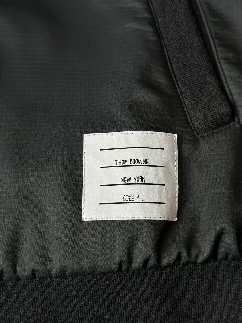 Thom Browne Dark Grey Bomber Jacket