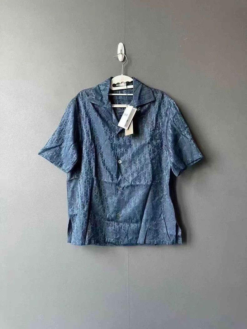 Dior Dior Blue Short Sleeve Button-Up Shirt Size US L / EU 52-54 / 3 - 4 Thumbnail
